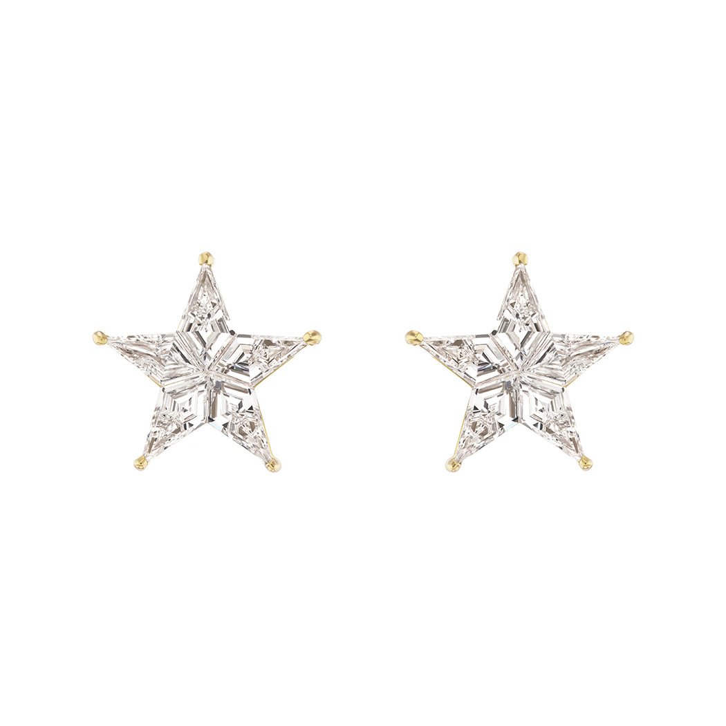 Greenleaf & Crosby - Invisibly-Set Diamond Star Stud Earrings