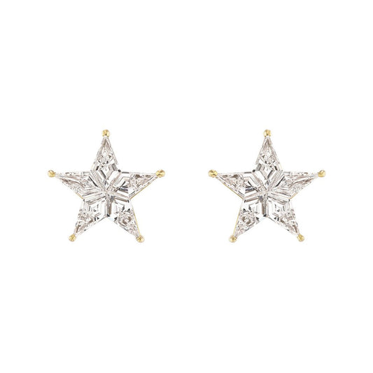 Greenleaf & Crosby - Invisibly-Set Diamond Star Stud Earrings