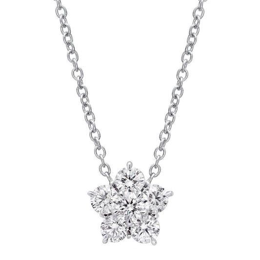 Greenleaf & Crosby - Large Diamond Flower Cluster Pendant (2.45ct)