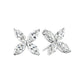 Greenleaf & Crosby - Large Marquise Diamond Flower Cluster Stud Earrings
