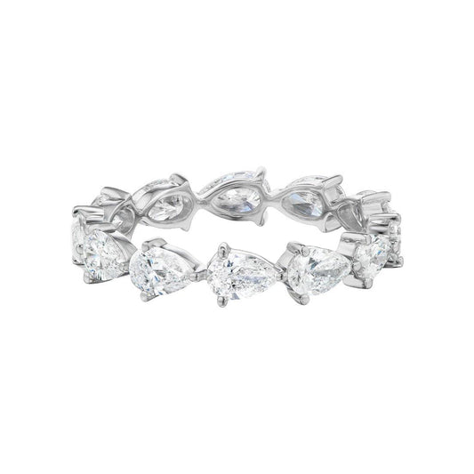 Greenleaf & Crosby - Pear Brilliant Diamond Eternity Band Ring