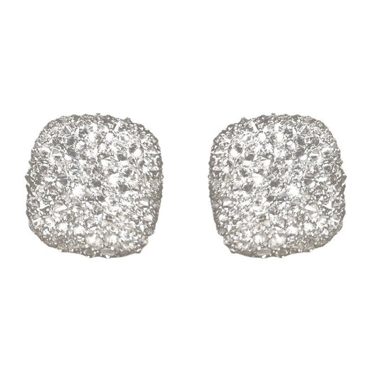 Greenleaf & Crosby - Reverse-Set Diamond Cushion Earrings