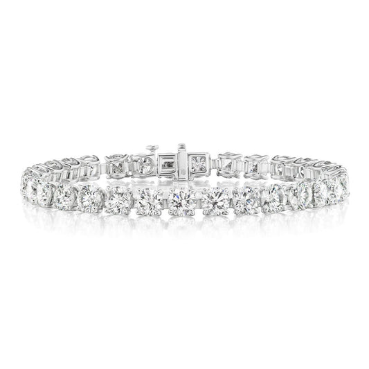 Greenleaf & Crosby - Round Brilliant Diamond Line Bracelet (15.03ct)