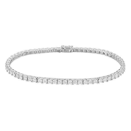 Greenleaf & Crosby - Round Brilliant Diamond Line Bracelet (3ct)