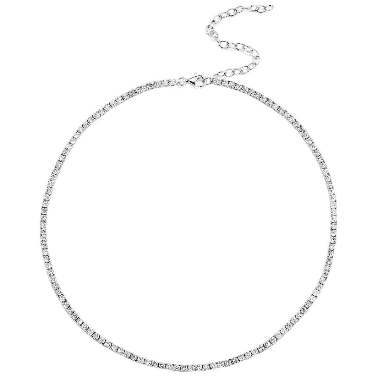 Greenleaf & Crosby - Round Brilliant Diamond Line Necklace (12.59ct)