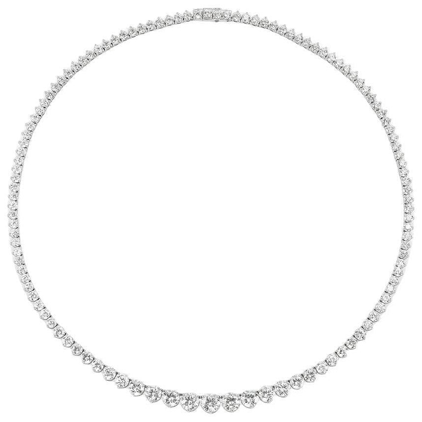 Greenleaf & Crosby - Round Brilliant Diamond Riviera Necklace (15.15ct)