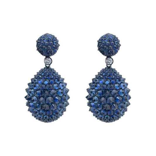 Greenleaf & Crosby - Sapphire Spike Pendant Earrings