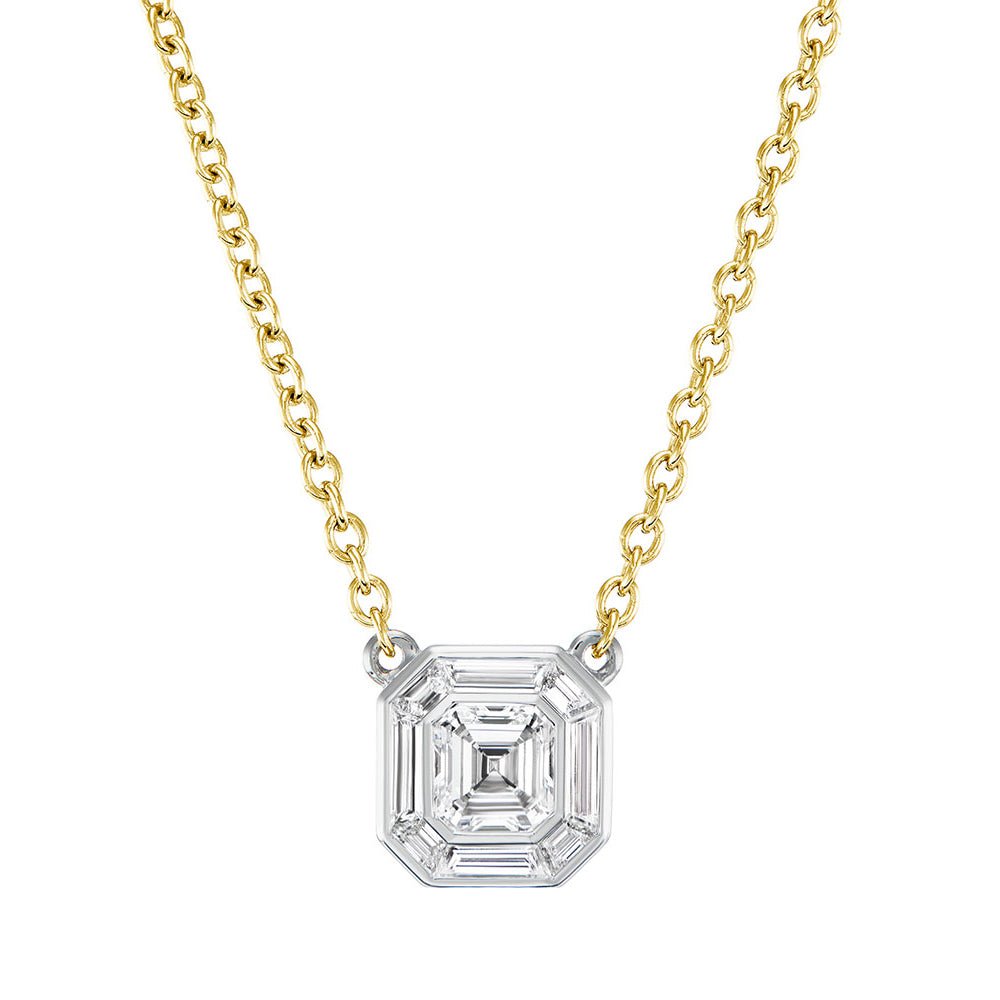 Greenleaf & Crosby - Square Emerald-Cut Diamond Mosaic Pendant