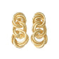 Henry Dunay - Textured 18k Yellow Gold Circle Link Earrings