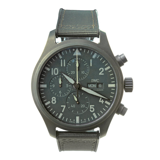 Pre-Owned IWC Schaffhausen Pilot's Watch Chronograph TOP GUN "Woodland" (IW389106)
