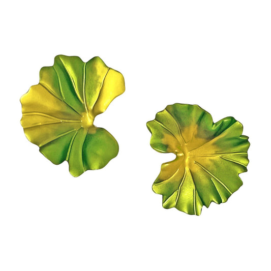 JAR - Summer Geranium Leaf Clip Earrings