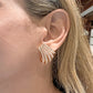 Leo Pizzo - 18k Rose Gold Diamond 5-Row Cuff Earrings