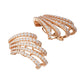 Leo Pizzo - 18k Rose Gold Diamond 5-Row Cuff Earrings