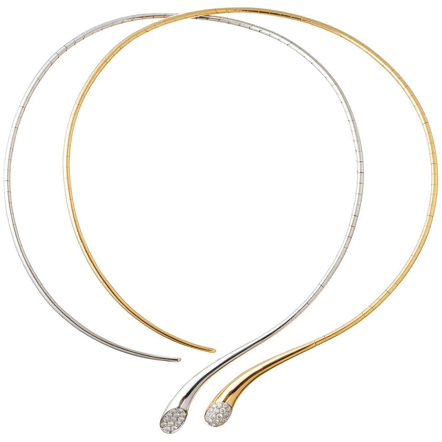 Leo Pizzo - 18k Yellow Gold Diamond Wire Collar Necklace