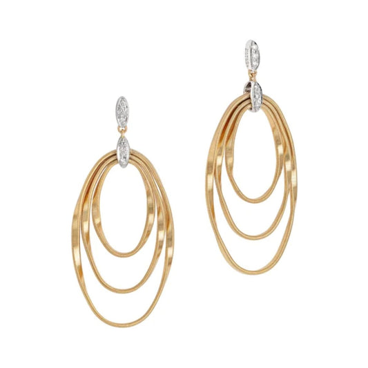 Marco Bicego - 18k Gold Diamond Marrakech Onde Drop Earrings