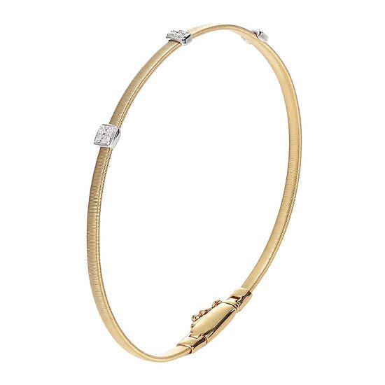Marco Bicego - 18k Gold Diamond Masai Bangle Bracelet