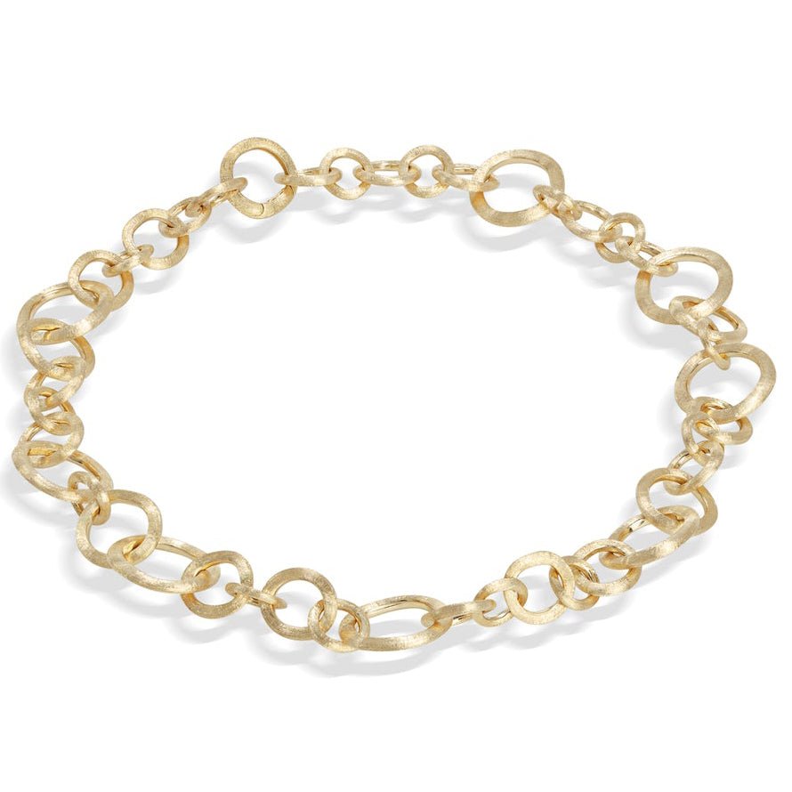 18k Gold Circle Link Necklace
