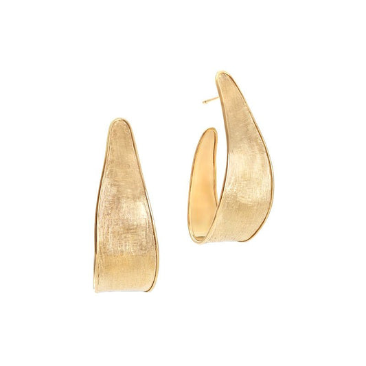 Estate Marco Bicego 18k Yellow Gold Lunaria Medium Hoop Earrings