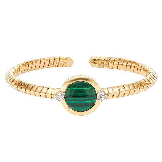 Marina B - 18k Yellow Gold Malachite Soleil Bangle