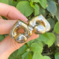 Marina B - Estate 18k Yellow Gold Steel Pardy Earrings