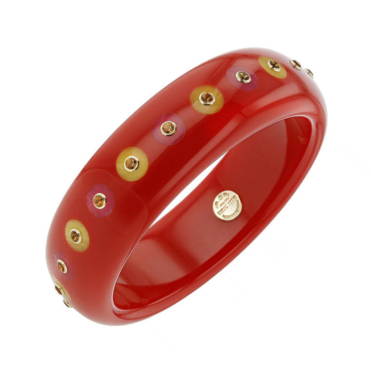 Mark Davis - Red Bakelite Citrine "Sophia" Bangle