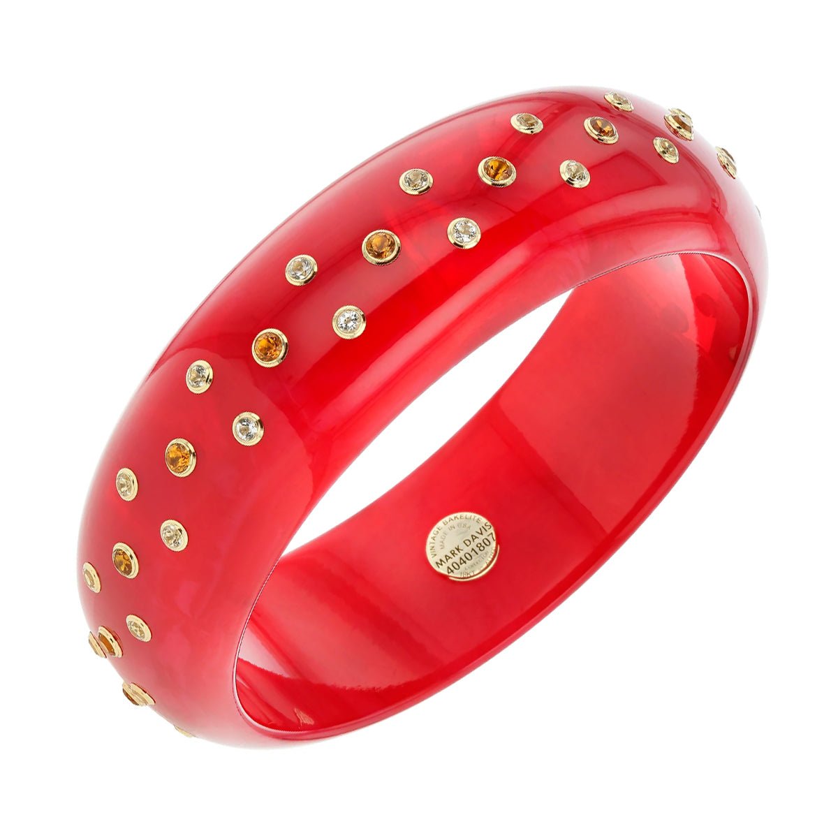 Mark Davis - Red Bakelite Gemstone "Anne" Bangle