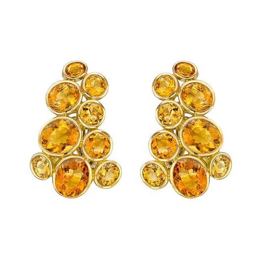 Peggy Guinness - 18k Yellow Gold Citrine Windsor Earrings