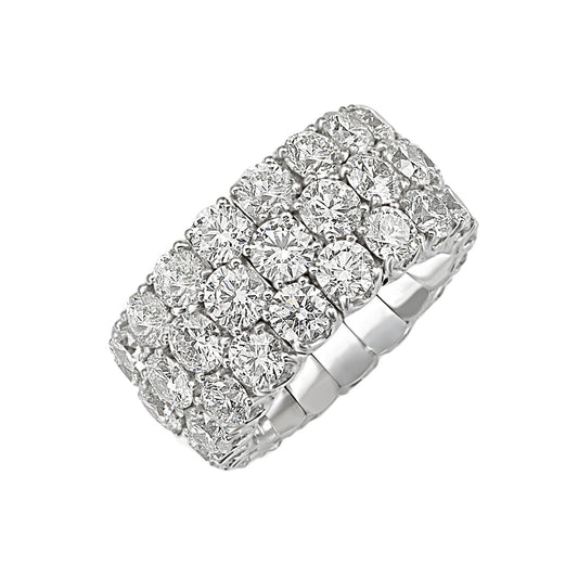 Picchiotti - Round Brilliant Diamond 3-Row Expandable Band