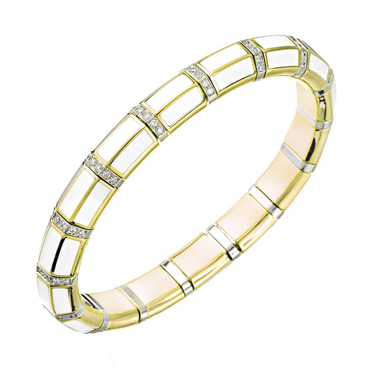 Picchiotti - White Ceramic Diamond Expandable Bracelet