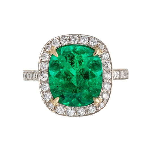 Shreve, Crump & Low - 3.94ct Colombian Emerald Diamond Ring