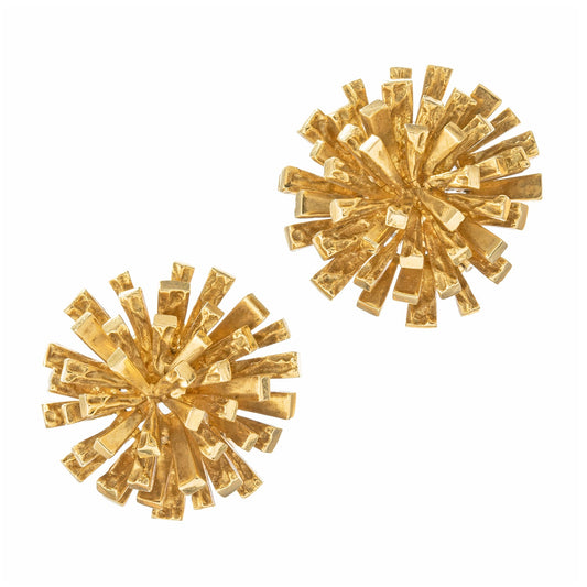 Tiffany & Co - 18k Yellow Gold Sputnik Sunburst Earrings