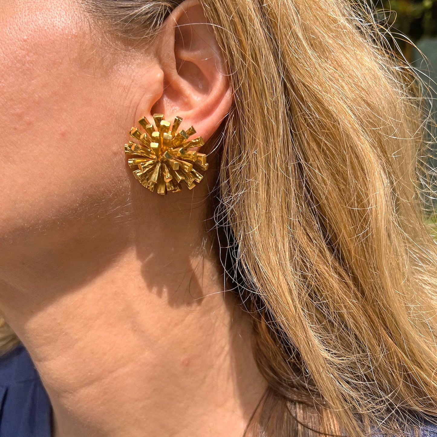 Tiffany & Co - 18k Yellow Gold Sputnik Sunburst Earrings