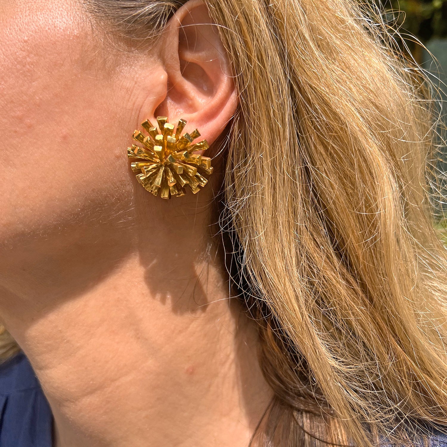 Golden Sunburst Earring