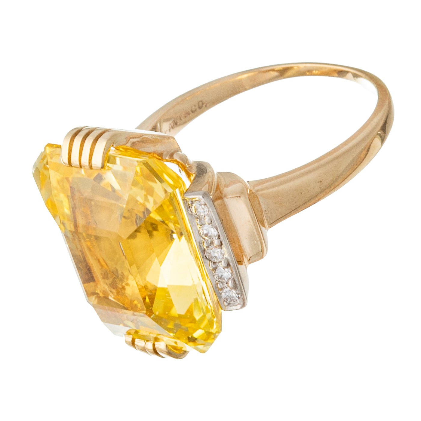 Fine Flawless 4.5 ct certified yellow sapphire ring in 18k gold - Gleam  Jewels