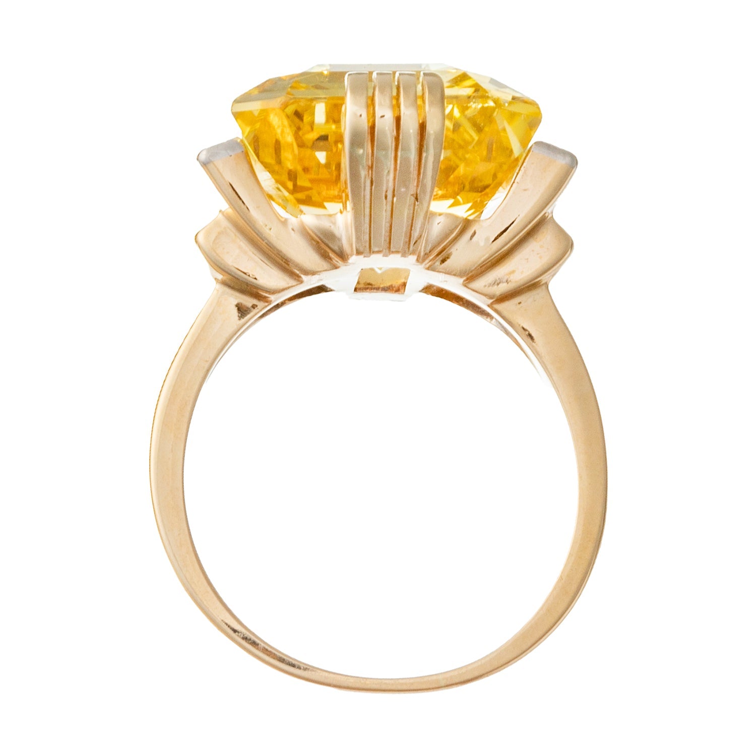 Yellow Sapphire Gold Ring (Design A18) | GemPundit