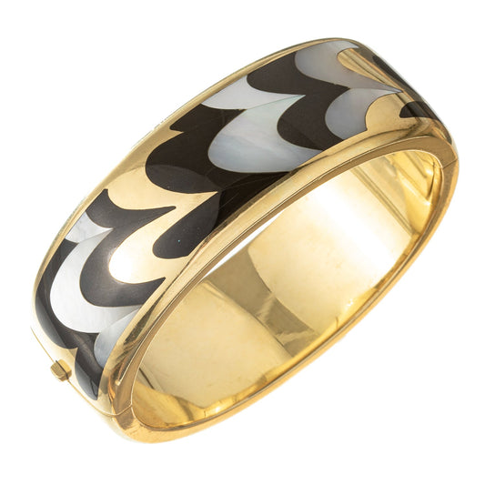 Tiffany & Co - Angela Cummings Black Jade Mother-of-Pearl Bangle
