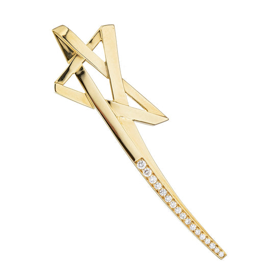 Tiffany & Co - Paloma Picasso 18k Gold Diamond Shooting Star Pin