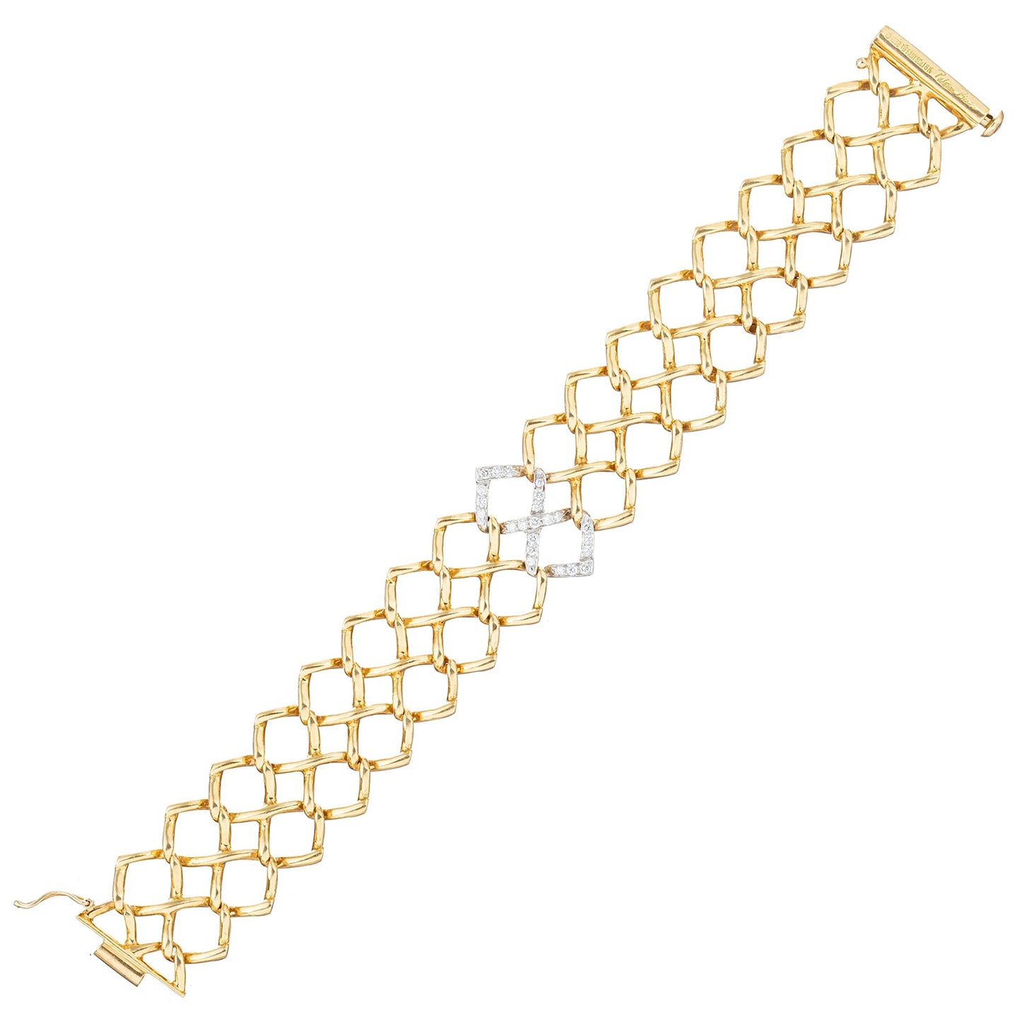 Tiffany & Co - Paloma Picasso 18k Gold Platinum Diamond Bracelet