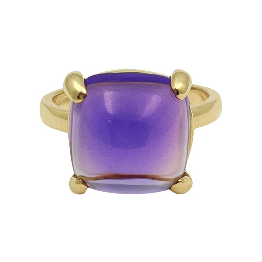 Tiffany & Co - Paloma Picasso 18k Yellow Gold Amethyst Sugar Ring