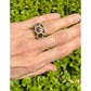 Van Cleef & Arpels - 18k Gold Abalone Diamond Honeycomb Band Ring