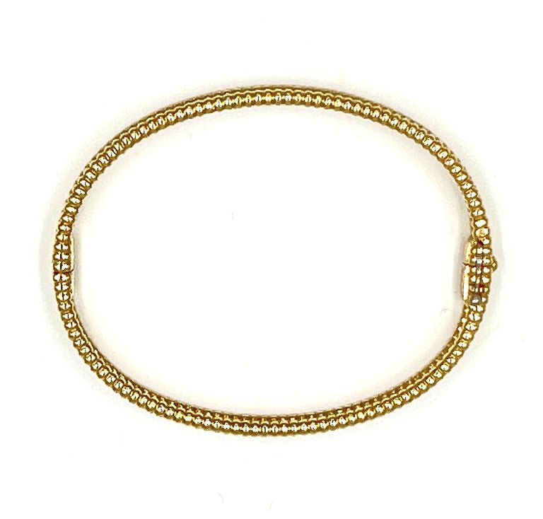 Van Cleef & Arpels - 18k Yellow Gold Diamond Perlée Bangle