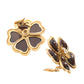 Van Cleef & Arpels - Large 18k Yellow Gold Diamond Wood Clematis Earrings