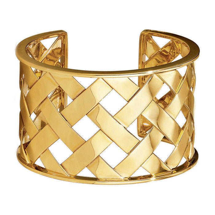 Verdura - 18k Yellow Gold Criss Cross Cuff