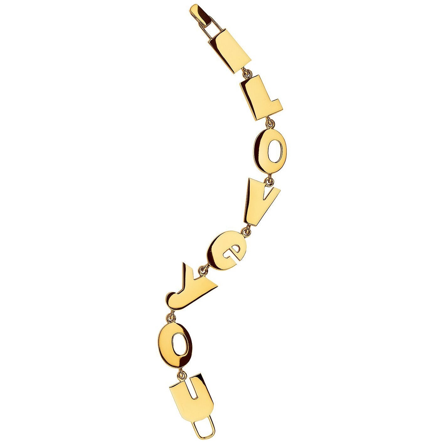 Verdura - 18k Yellow Gold 'I LOVE YOU' Bracelet