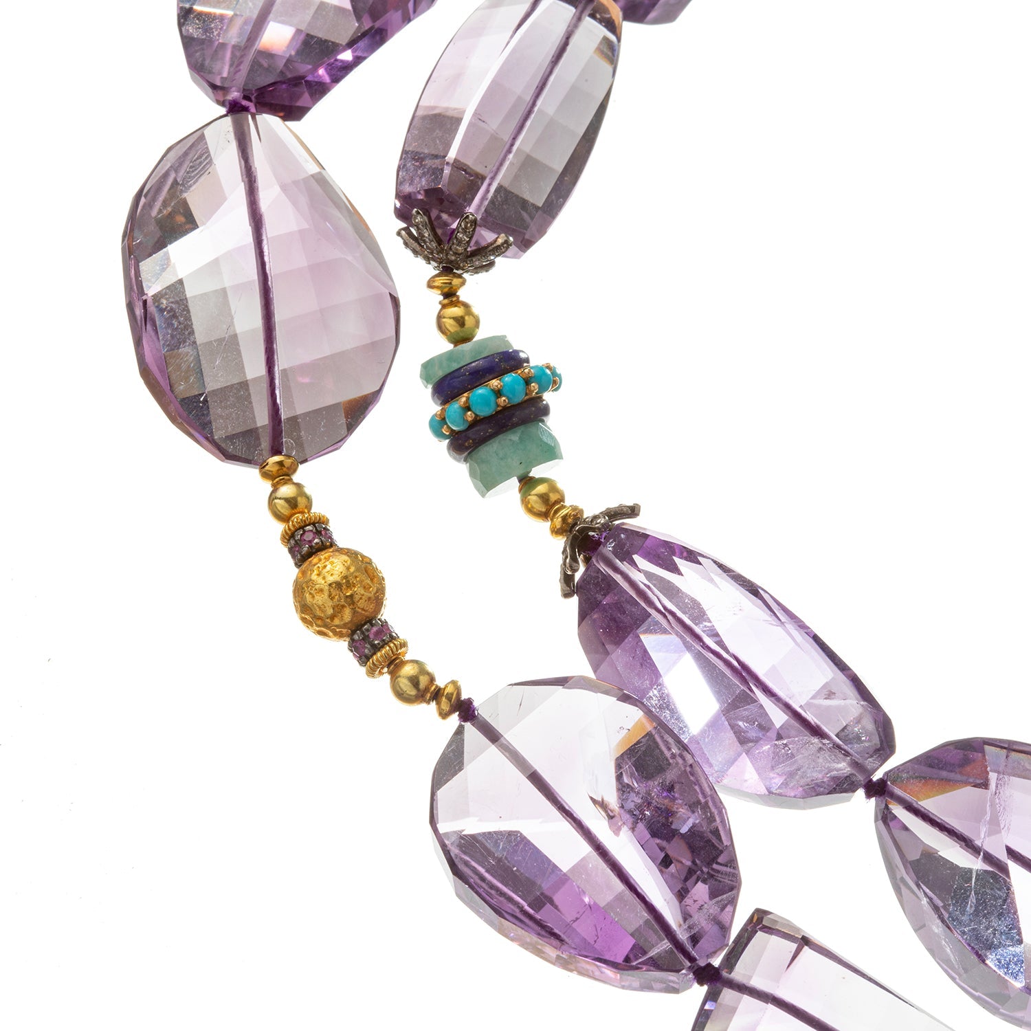 Verdura - Estate Amethyst Bead Rock Candy Long Necklace