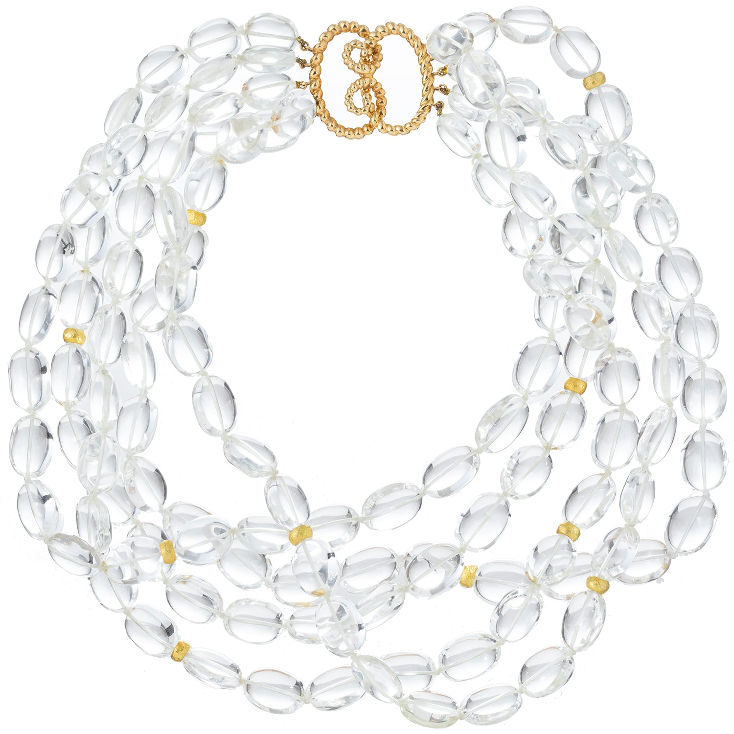 Verdura - Estate Rock Crystal Bead Torsade Necklace