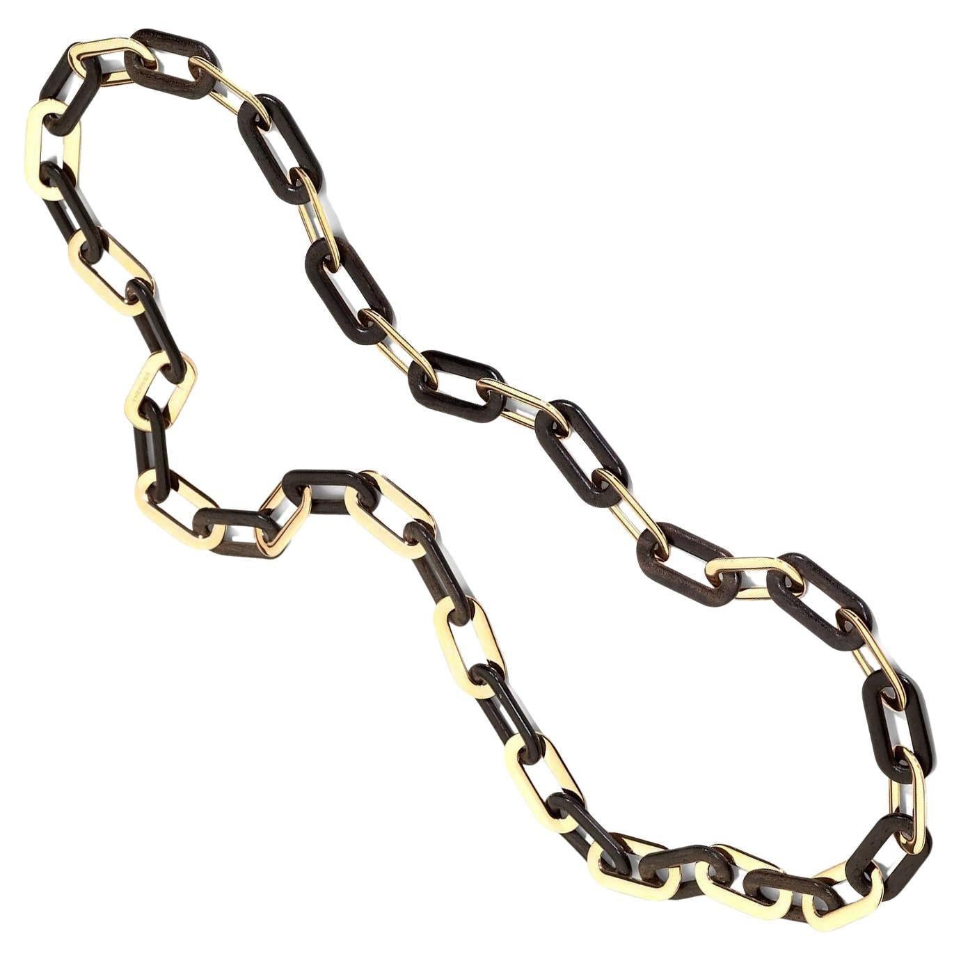 Vhernier - 18k Rose Gold Ebony Pirouette Chain Necklace