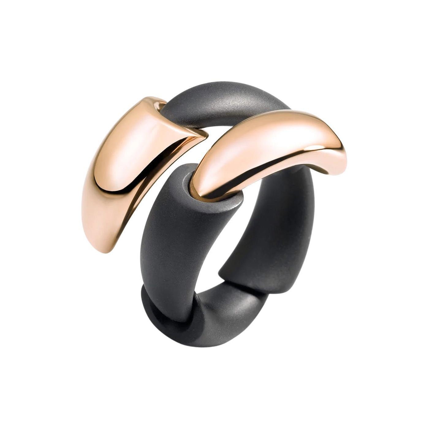 Vhernier - 18k Rose Gold Titanium Calla Whip Ring