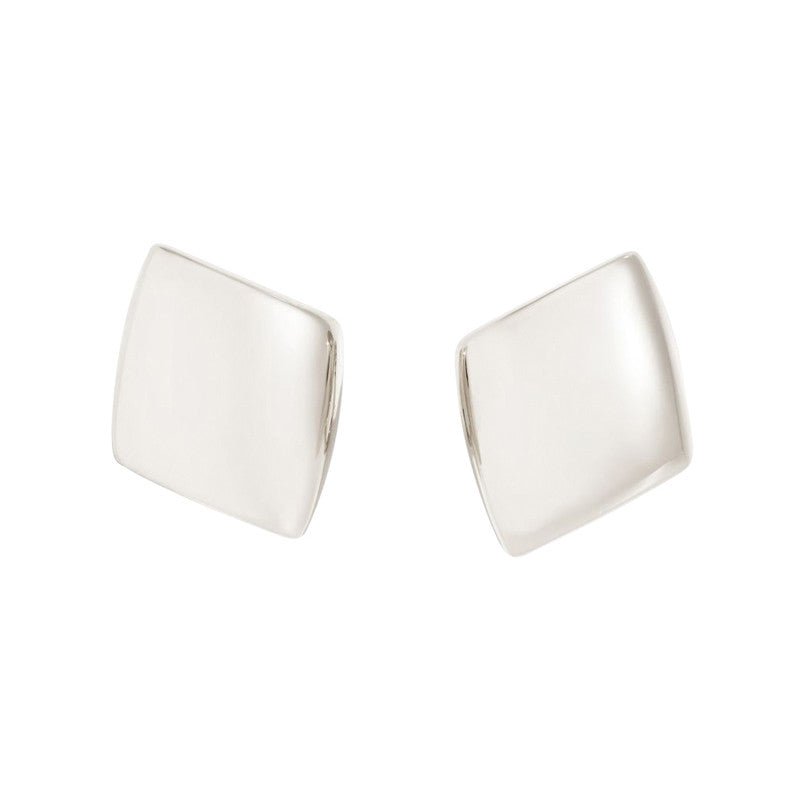 Vhernier - 18k White Gold Plateau Clip Earrings